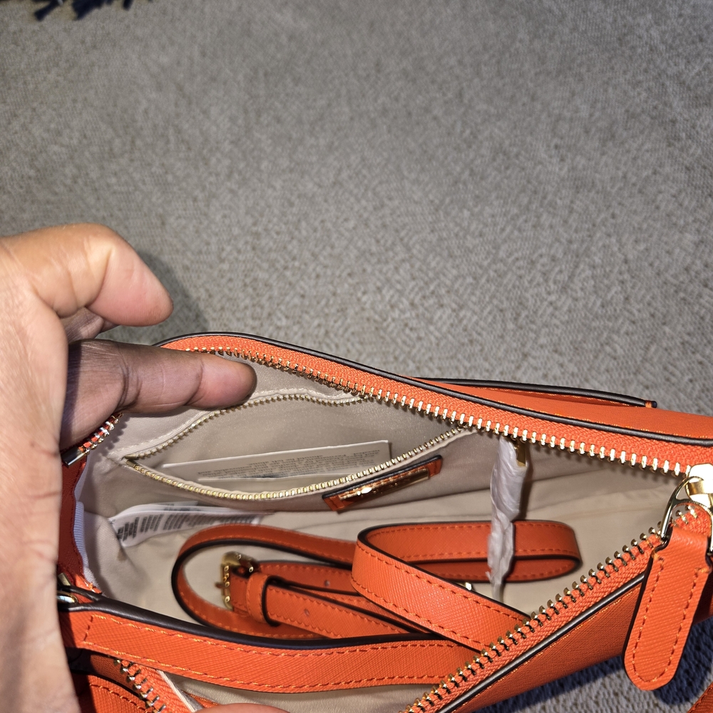 Ralph LAUREN Orange Leather Shoulder Bag - Picture 3 of 3